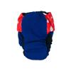 Barkertime Red Water Drops on Blue Premium Waterproof Cat Diaper, S, with Tail Hole - Made in USA view 3
