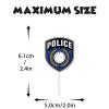 18pcs Dessert Cupcake Topper Policeman Police Officer Theme Decorations Boys Girls Happy Birthday Decor Supplies view 4
