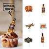 18pcs Brown Glitter Dessert Cupcake Topper Aged to Perfection Beer Festival Traditional Oktoberfest Festival Theme Decor Supplies Men Happy Birthday Decorations view 2