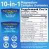 Magnesium Complex Gummies 400mg, Magneisum Glycinate Citrate Malate + Turmeric, GABA, B6 B12, Kava Kava, L-Theanine for Sleep, Calm, Relaxation, Energy, Magnesium Gummies for Women Men, Vegan, 60 Cts view 2