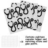 18pcs Black Glitter Doctor's Stethoscope Dessert Cupcake Medical College Graduate Theme Decorations Boy Girl Happy Birthday Party Decor Supplies view 3