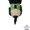 Barkertime Holiday Gingerbread on Brown Cat Diaper, M, with Tail Hole - Made in USA view 2