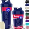 diliqua 2 PACK, 28 oz & 20 oz Shaker Bottles with Powerful Wire Whisks for Protein Mixes | Leakproof Blender Shaker Bottle Pack | BPA-Free & Dishwasher Safe | Shaker Bottle | Shaker Cups for shakes view 1