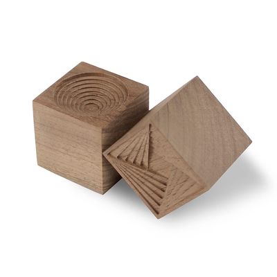2PCS Essential Oil Diffuser,Wooden Natural Aromatherapy Square Diffuser for Car Office Bedroom