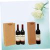 Homoyoyo 12pcs Red Wine Paper Bags Strong Handles Durable Single- Storage for Drinks Events and Custom Logo Options view 4
