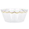 Unique 28755 Reusable Plastic Serving Bowl-25 cm-Gold Foil Stamped-1 Count (Pack of 1) view 1