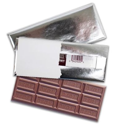 25ct Silver Foil Wrapped Milk Chocolate 1.55oz Candy Bars (25 Pack) - DIY Party Favors