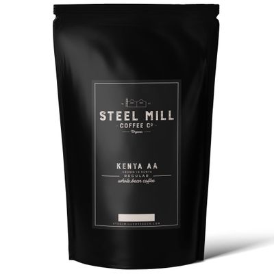 Steel Mill Coffee Co. Kenya AA Ground Coffee - 12 oz, Medium Roast, 100% Arabica, Single-Origin, Vegan, Gluten-Free, Sugar-Free, African Origin