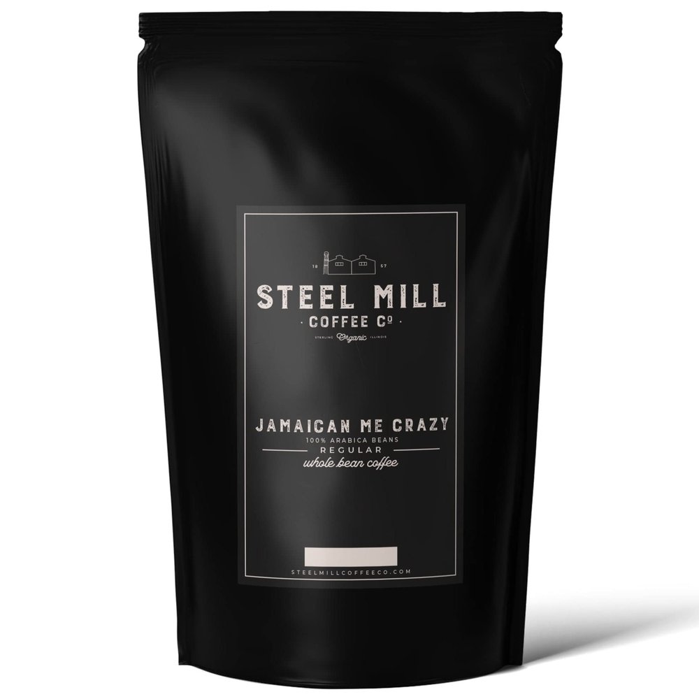 Steel Mill Coffee Co. Jamaican Me Crazy Coffee - 12 oz Ground, Medium Roast, 100% Arabica, Vegan, Gluten-Free, Sugar-Free, Colombian Origin