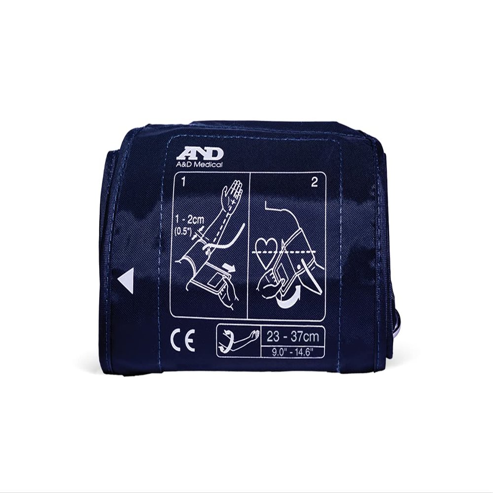 A&D Medical Medium Blood Pressure Cuff Replacement (9.0-14.6"/23-37cm), Latex Free Blood Pressure Cuff, UA-290A ISO-Compliant Connector for Home Use A&D Medical Automatic Blood Pressure Monitors