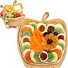 Gift Basket Dried Fruit by It's Delish  3 in 1 Wooden Apple Basket - Healthy Gourmet Snack Box - Variety Snacks - Holiday Food Gifts for Mom, Dad, Women Men Families Birthday Sympathy Corporate Baskets view 1