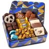 Blue Bow Gourmet Chocolate Gift Basket  Assorted Gourmet Chocolate in Reusable Tin for Valentines Day view 1