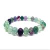 Soul Charms Crystals Rainbow Fluorite Beaded Crystal Bracelet 8mm Beads Stackable | Creativity, Focus, Clarity, Healing Energy, Spiritual Gift for Her view 4