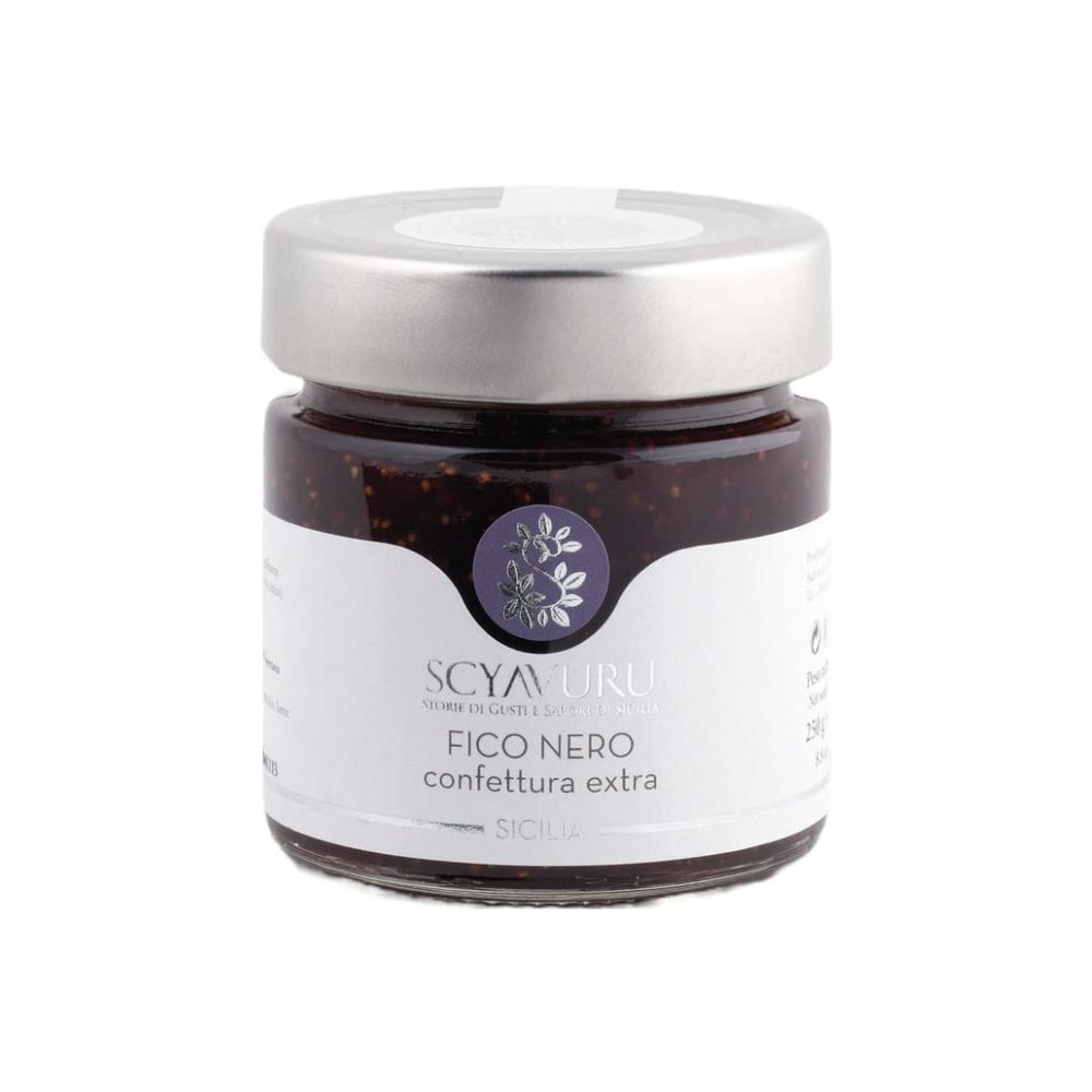 Scyavuru Sicilian Black Fig Jam | More Than 65% of Real Fruit | Imported from Italy | 8.8oz (250g) (Pack of 1)