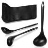 Meanplan 18 Pcs Large Plastic Serving Spoons Big Heavy Duty Disposable Serving Spoons for Party Catering Buffet Restaurant Dinner Soup(9 x 2.8 Inch,Black) view 1