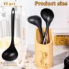 Meanplan 18 Pcs Large Plastic Serving Spoons Big Heavy Duty Disposable Serving Spoons for Party Catering Buffet Restaurant Dinner Soup(9 x 2.8 Inch,Black) view 2