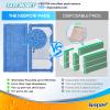 Reusable Mop Pad (UP to 100X) for Swiffer Sweeper Mop, 4 Pack 12.5'' Microfiber Mop Pad Refill Washable for Hard Floor Baseboard Cleaning, Wet/Dry Cleaning Pad view 4