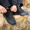 OrthoComfoot Mens Fashion Plantar Fasciitis Hiking Boots, Orthopedic Arch Support Comfortable Winter Working Sneakers Waterproof Black Size 9 view 2