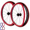  1 Pair Wheelchair Cover,24 in Wheelchair Push Rim Covers,Non-Slip Wear-Resistant Hand Push Cover,Easy Clean/Soft,for Improve Grip&Traction,Red view 1