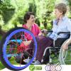  1 Pair Wheelchair Cover,24 in Wheelchair Push Rim Covers,Non-Slip Wear-Resistant Hand Push Cover,Easy Clean/Soft,for Improve Grip&Traction,Red view 2