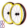  1 Pair Wheelchair Cover,24 in Wheelchair Push Rim Covers,Non-Slip Wear-Resistant Hand Push Cover,Easy Clean/Soft,for Improve Grip&Traction,Yellow view 1