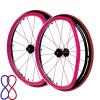  1 Pair Wheelchair Cover,24 in Wheelchair Push Rim Covers,Non-Slip Wear-Resistant Hand Push Cover,Easy Clean/Soft,for Improve Grip&Traction,Pink view 1