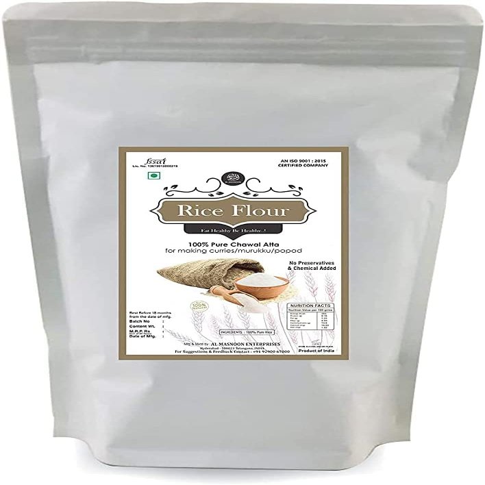 BETT AL MASNOON Rice Flour for Making curries/murukku/kheer 100% Natural & fine Atta 500 grms