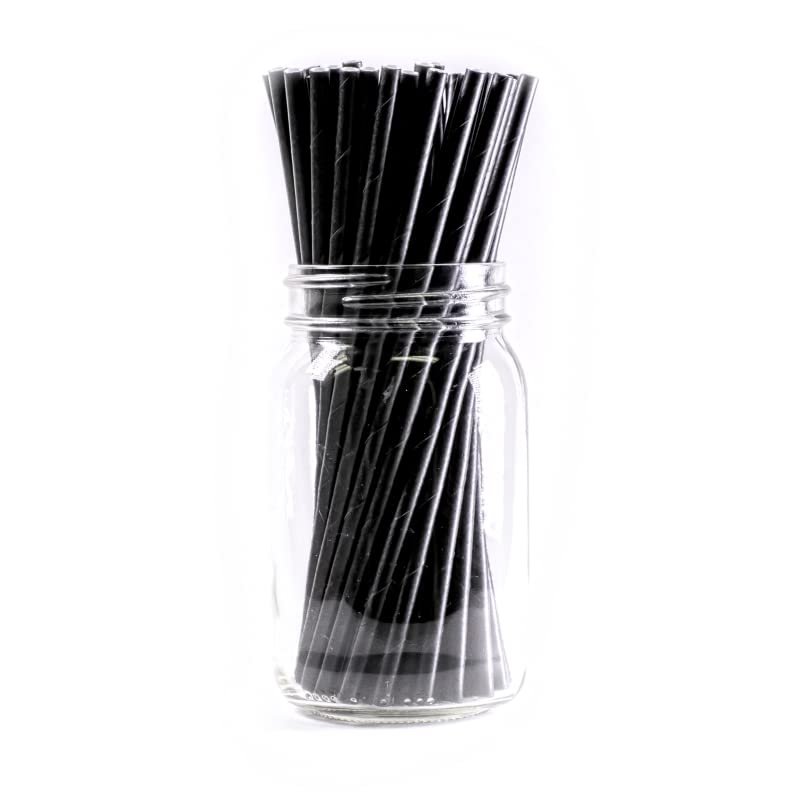 Green Planet Biodegradable Jumbo Black Paper Straws ( Unwrapped, 7.75 Length, .248 Diameter, 4800 Cts) | For Restaurant, Clubs, Cafeteria, Food Services, Offices |