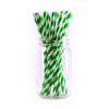 Green Planet Jumbo Biodegradable Green Striped Paper Straw (Unwrapped, 7.75 Length, .248 diameter, 4800 Ct) |for Restaurants, Clubs, Bars, Cafeteria, Offices, Food Services view 1
