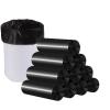 4-5 Gallon Flat Top Garbage Bags FYFLoo Bathroom Trash can Liners for Bedroom Home Kitchen 100 Counts Black view 1