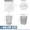 4-5 Gallon Flat Top Garbage Bags FYFLoo Bathroom Trash can Liners for Bedroom Home Kitchen 100 Counts Black view 4