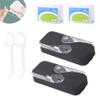 2PCS Portable Floss Dispenser with 24+100 Floss Sticks, Floss Portable Case, Upgraded Floss Dispenser, Travel Floss Case, Automatic Floss Organizer for Women Men Teeth Cleaning (A-Black) view 1