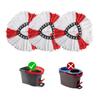 Matthew Cleaning 3Pack Red Microfiber Spin Mop Replacement Head Compatible with EasyWring Spin Mop Replace Head-EasyWring High Absorbency,Machine Washable,Microfiber Spin Mop Refills view 1