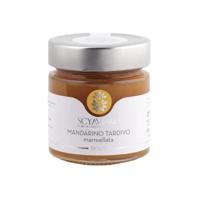 Scyavuru Sicilian Late Tangerine Jam | More Than 65% of Real Fruit | Imported from Italy | 8.8oz (250g) (Pack of 2)