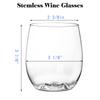 Tebery 32 Pack Unbreakable Plastic Wine Glasses Stemless, 12 Oz Heavy Duty Clear Drinking Glasses Wine Cups, Disposable & Reusable for Champagne, Dessert, Food Samples, Catering, Weddings view 2