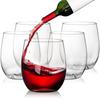 Tebery 32 Pack Unbreakable Plastic Wine Glasses Stemless, 12 Oz Heavy Duty Clear Drinking Glasses Wine Cups, Disposable & Reusable for Champagne, Dessert, Food Samples, Catering, Weddings view 3