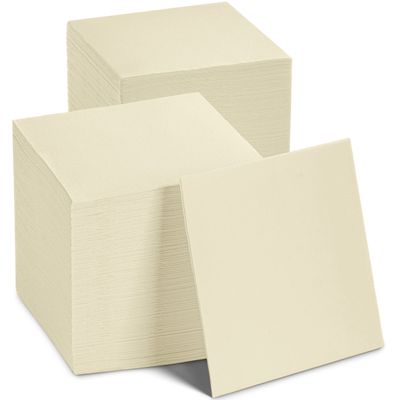 Disposable Cocktail Napkins Cream Paper, [200 Pack] 10" x 10" 2-Ply Quilted Colored Cream Beverage Napkins For Bar, Cafe, Wedding Or Party