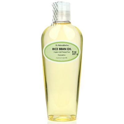 Dr Adorable - 8 oz - Rice Bran Oil - 100% Pure Natural Premium Organic Cold Pressed