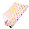RUSPEPA Wrapping Paper Roll - Mini Roll - Gold Foil Irregular Dots Baby Pink Background Design for Wedding, Birthday, Baby Shower, Congrats, and Holiday - 17 Inches X 32.8 Feet view 1