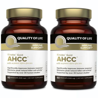 Quality of Life Premium Kinoko Gold AHCC Supplement - Pack of 2