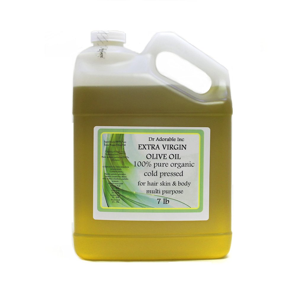 Dr Adorable - 7 lb - Olive Oil Extra Virgin - 100% Pure Natural Premium Organic Cold Pressed