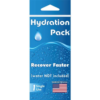 Potty Pack Hydration Pack Single Use Portable Electrolyte Replacement Kit with Electrolyte Powder, Electrolyte Pills, Compressed Towel, Lip Balm, Sun Screen and Aspirin Pills - 1 Unit