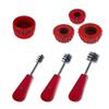 Copper Pipe Cleaner Set [7PC_3-Size] 3 Pipe Cleaning Brushes 3 Fitting Cleaners and 1 Reamer, Clean 1/2, 3/4, 1.0-Inch Pipes & Fittings for Soldering view 1