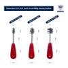 Copper Pipe Cleaner Set [7PC_3-Size] 3 Pipe Cleaning Brushes 3 Fitting Cleaners and 1 Reamer, Clean 1/2, 3/4, 1.0-Inch Pipes & Fittings for Soldering view 3