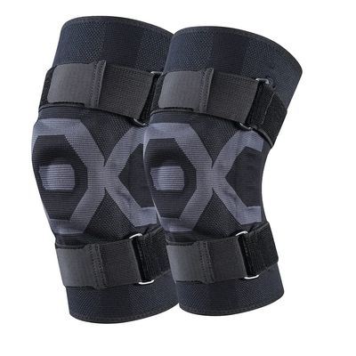 2Pcs Knee Brace Support Compression Knee Sleeve with Patella Gel Pads and Side Stabilizers for Meniscus Tear Arthritis Joint Pain Relie,Black,M