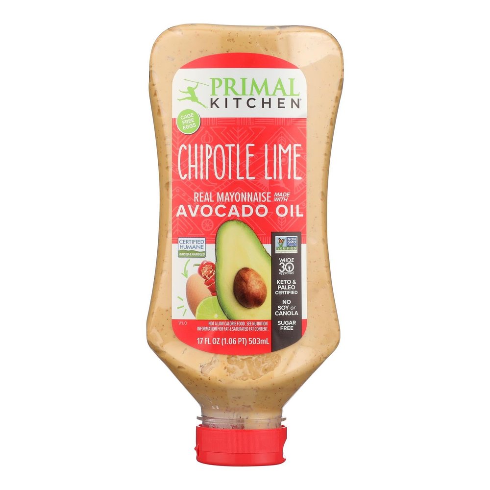 Primal Kitchen Squeeze Chipotle Lime Mayo with Avocado Oil, Whole30, Keto & Paleo Certified, Soy Free, Sugar Free, Gluten Free & Non-GMO, 17 Ounce (Pack of 6)