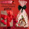 CMFYHM Clear Cellophane Wrap Roll(34" x 120Ft) 3Mil Red Polka Dot Cellophane, Cellophane Gift Wrap Roll, Cellophane Wrap for Gifts, Baskets, Flowers, Party Decorations view 3
