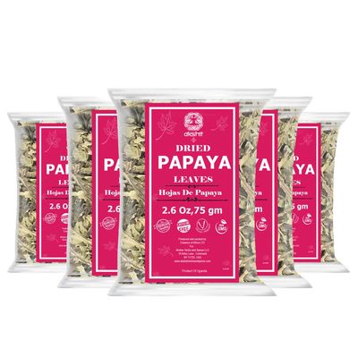 Akshit Papaya Leaves Dried, Leaf Tea, 13oz, Hojas De Papaya Secas, Natural Dried Leaves Tea, Caffeine-Free, Non GMO. Perfect For Leaf Extract