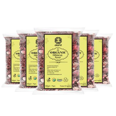 Akshit Dried Hibiscus Flowers, Flor De Jamaica, Dried Flowers. Loose Tea Hibiscus Flower. Perfect for Hibiscus Tea, Smoothies, Seasoning.13oz