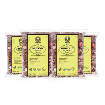 Akshit Dried Hibiscus Flowers 10.4oz | 100% Natural Edible Flower | Herbal Tea | Aromatic Flavor | Gluten Free, Non GMO | Loose Leaf Tea for Hibiscus Tea.